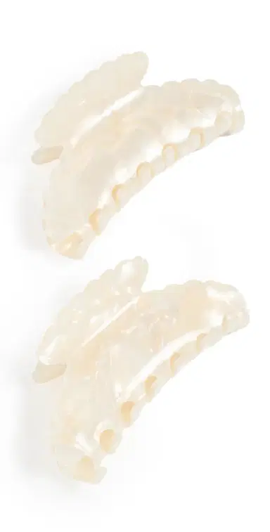 Loeffler Randall Yuri Scallop Acetate Clip Set Pearl One Size | Thumbnail 1