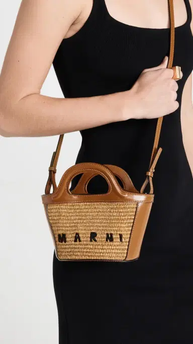 Marni Tropicalia Micro Tote Raw Sienna One Size | Thumbnail 3 Marni Tropicalia Micro Tote Raw Sienna One Size | Thumbnail 3