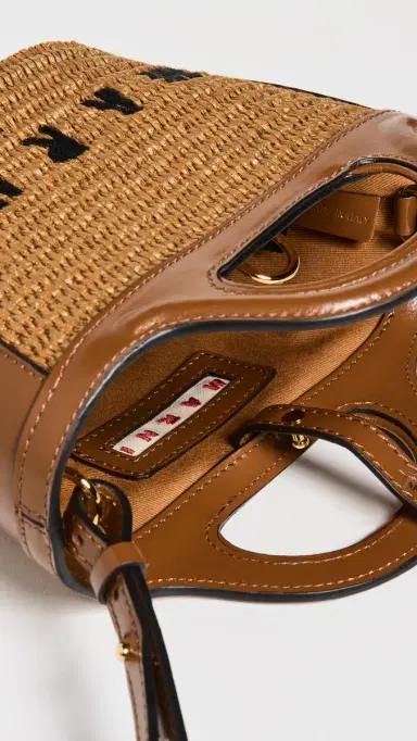 Marni Tropicalia Micro Tote Raw Sienna One Size | Thumbnail 6 Marni Tropicalia Micro Tote Raw Sienna One Size | Thumbnail 6