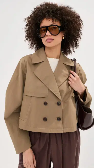 LE BOP Hardy Cropped Trench Coat Hazelnut L | Thumbnail 2
