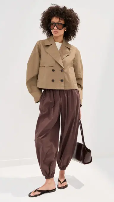 LE BOP Hardy Cropped Trench Coat Hazelnut L | Thumbnail 5