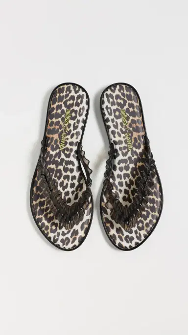 Melissa x Ganni Jelly Flip Flops Black | Thumbnail 2