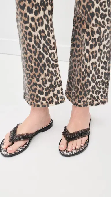 Melissa x Ganni Jelly Flip Flops Black | Thumbnail 3