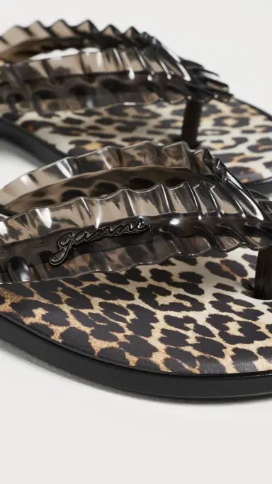Melissa x Ganni Jelly Flip Flops Black | Thumbnail 6