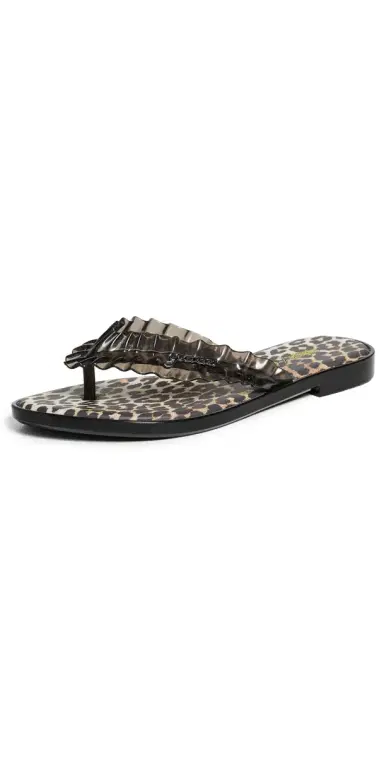 Melissa x Ganni Jelly Flip Flops Black | Thumbnail 1