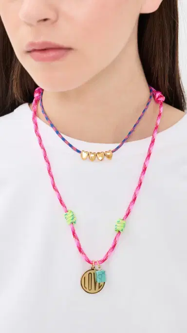 Logan Tay Gold Heart Paracord Necklace | Thumbnail 3 Logan Tay Gold Heart Paracord Necklace | Thumbnail 3