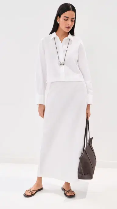 LE BOP Vanessa Linen Maxi Skirt White | Thumbnail 2