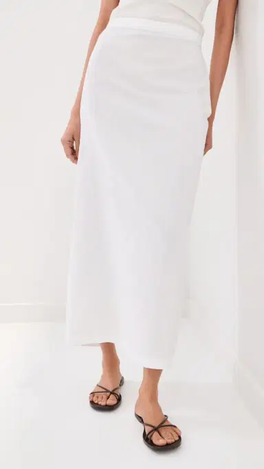 LE BOP Vanessa Linen Maxi Skirt White | Thumbnail 3