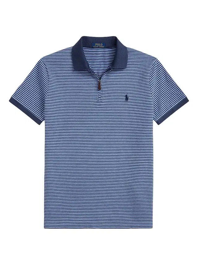 Polo Ralph Lauren Men's Stretch-Mesh Polo Shirt - Spring Navy Heather