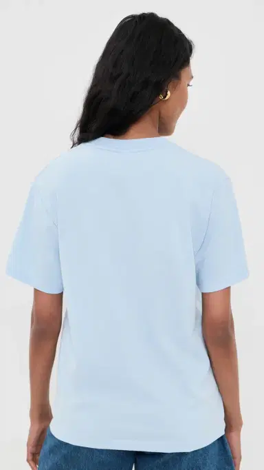 Sporty & Rich Health and Wellness Club Crest Tee Ciel White S | Thumbnail 3 Sporty & Rich Health and Wellness Club Crest Tee Ciel White S | Thumbnail 3