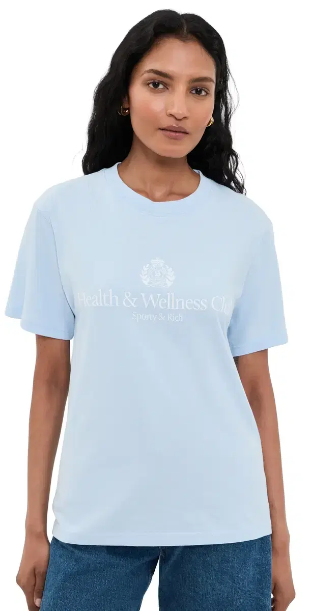 Health and Wellness Club Crest Tee Ciel White
