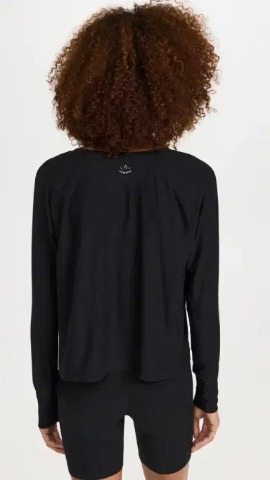 Beyond Yoga Featherweight Daydreamer Pullover Tee Darkest Night S | Thumbnail 3