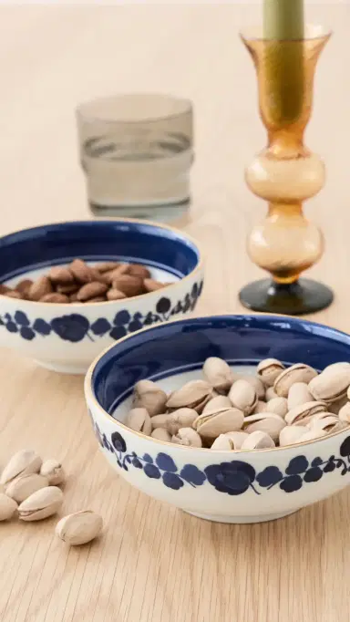 La DoubleJ Snack Bowl Set of 2 Wildbird Blu One Size | Thumbnail 5