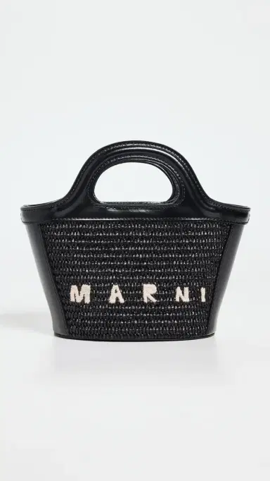 Marni Tropicalia Micro Tote Black One Size | Thumbnail 2 Marni Tropicalia Micro Tote Black One Size | Thumbnail 2