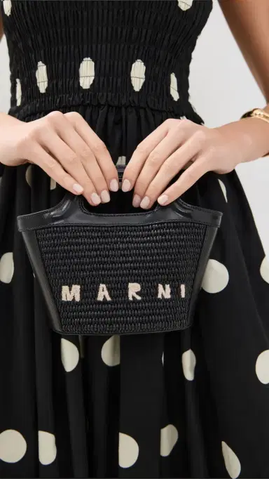 Marni Tropicalia Micro Tote Black One Size | Thumbnail 3 Marni Tropicalia Micro Tote Black One Size | Thumbnail 3