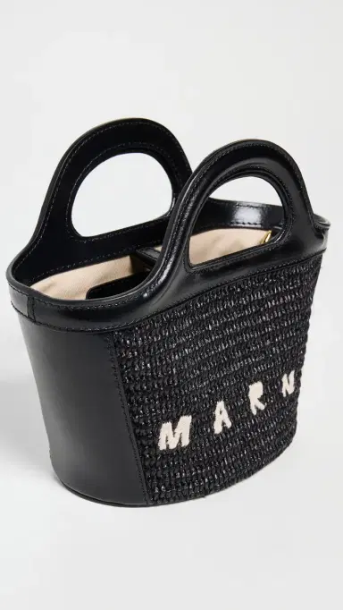 Marni Tropicalia Micro Tote Black One Size | Thumbnail 5 Marni Tropicalia Micro Tote Black One Size | Thumbnail 5