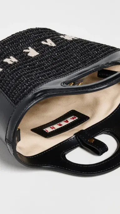 Marni Tropicalia Micro Tote Black One Size | Thumbnail 6 Marni Tropicalia Micro Tote Black One Size | Thumbnail 6