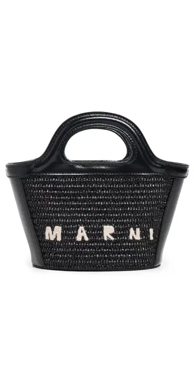 Marni Tropicalia Micro Tote Black One Size | Thumbnail 1 Marni Tropicalia Micro Tote Black One Size | Thumbnail 1