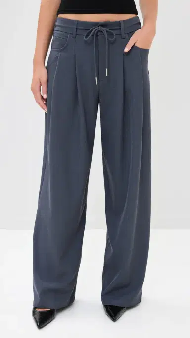 LIONESS Slouch Tie Up Pants Slate S | Thumbnail 2