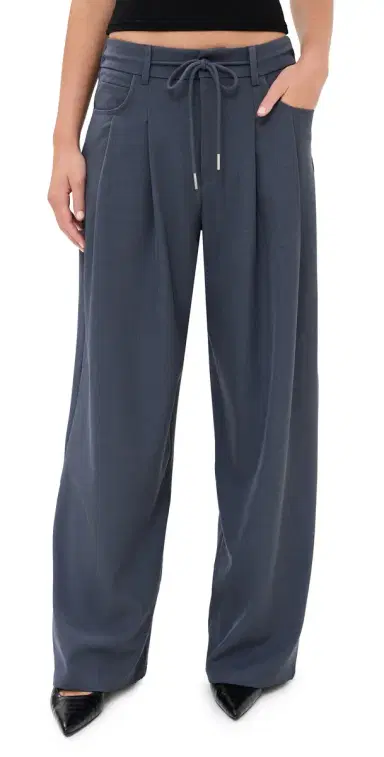LIONESS Slouch Tie Up Pants Slate S | Thumbnail 1