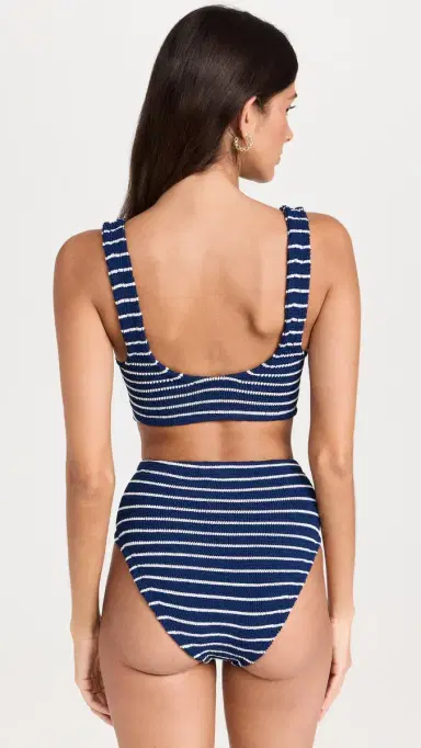 Hunza G Nadine Bikini Navy/White One Size | Thumbnail 3