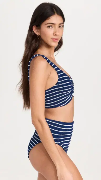 Hunza G Nadine Bikini Navy/White One Size | Thumbnail 4