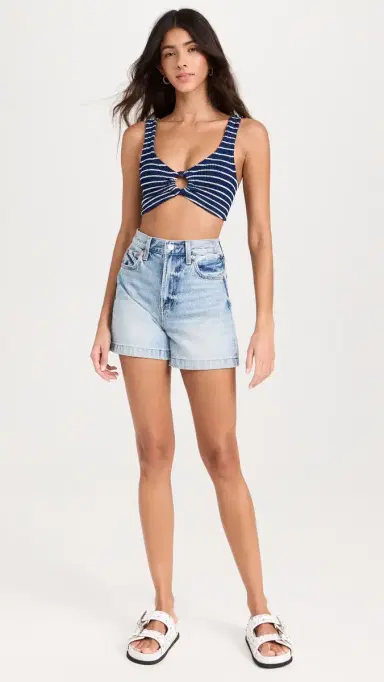 Hunza G Nadine Bikini Navy/White One Size | Thumbnail 5