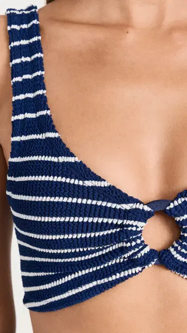 Hunza G Nadine Bikini Navy/White One Size | Thumbnail 6