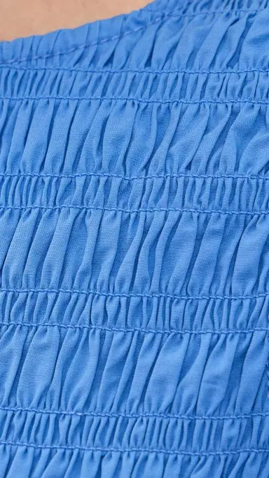 Ganni Smocked Cotton Top Marina 42 | Thumbnail 6