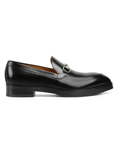 Gucci Men's Horsebit Loafers - Black - Size 9 | Thumbnail 1