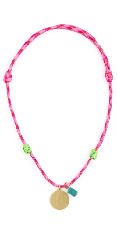Logan Tay Dark Pink Love Rope Necklace Pink One Size | Thumbnail 1