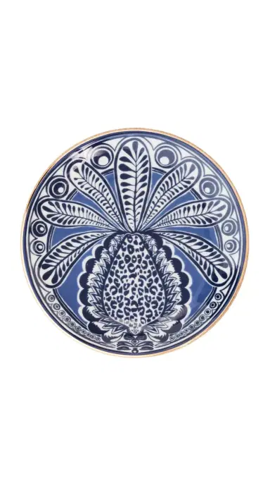 La DoubleJ Side Plate Big Pineapple Blu One Size | Thumbnail 5