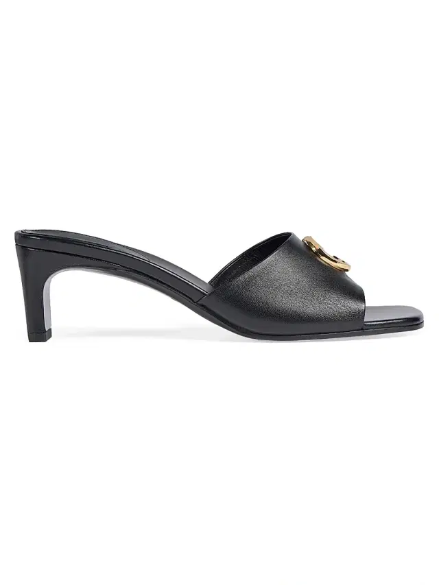 Gucci Women's Marmont GG 55MM Leather Sandals - Nero