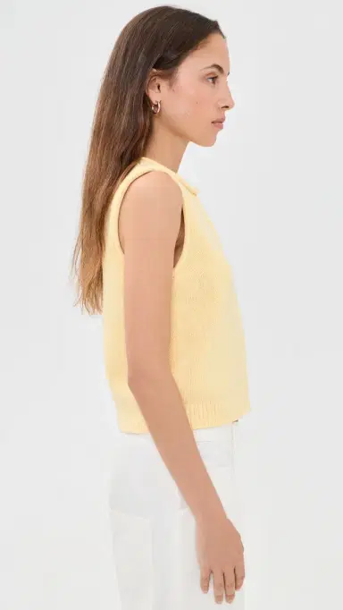 Alex Mill Taylor Cotton Sweater Vest Double Cream | Thumbnail 4 Alex Mill Taylor Cotton Sweater Vest Double Cream | Thumbnail 4