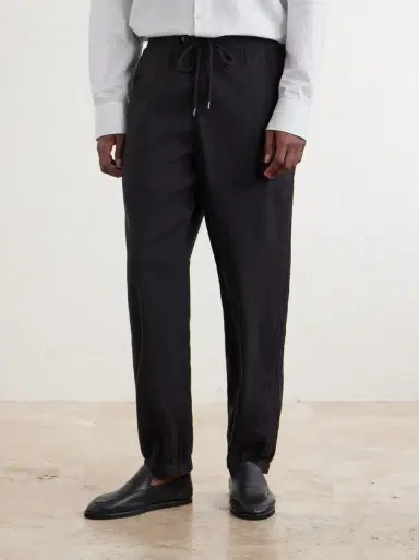 James Perse Straight-Leg Linen-Blend Canvas Drawstring Trousers | Thumbnail 3 James Perse Straight-Leg Linen-Blend Canvas Drawstring Trousers | Thumbnail 3