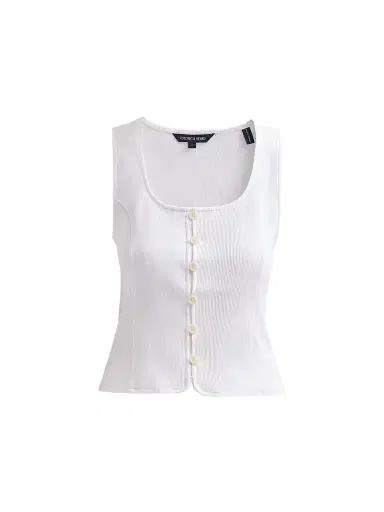 Veronica Beard Women's Quenby Stretch-Cotton Sleeveless Top - White | Thumbnail 1