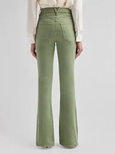 Veronica Beard Women's Beverly High-Rise Skinny Flare Jeans - Stone Sage - Size 32 | Thumbnail 3