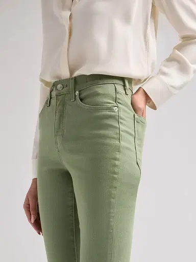 Veronica Beard Women's Beverly High-Rise Skinny Flare Jeans - Stone Sage - Size 32 | Thumbnail 5