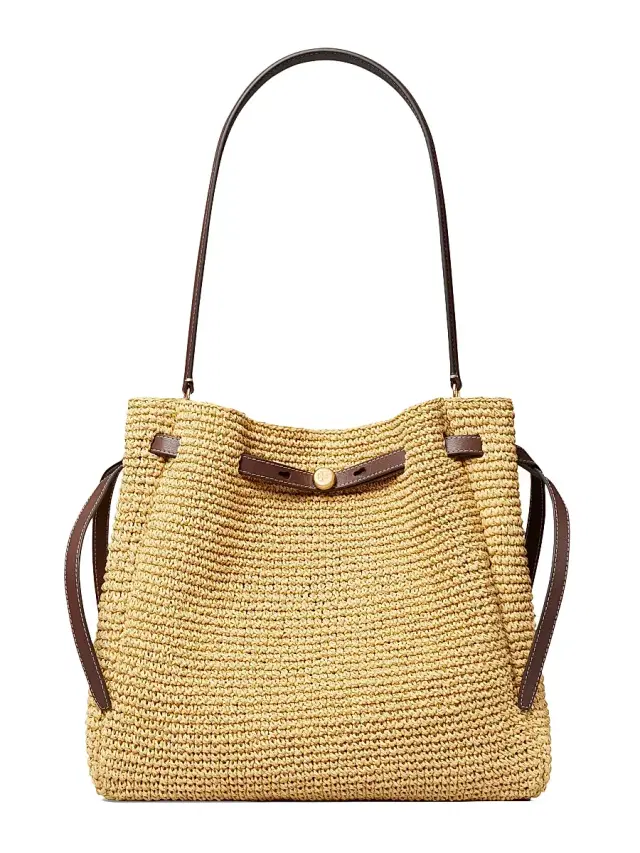 Tory Burch Women's Romy  Straw Bucket Bag - Natural
