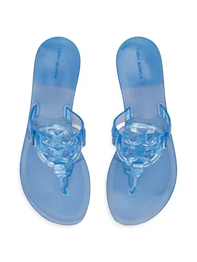 Tory Burch Women's Miller Jelly Sandals - Pale Blue - Size 5 | Thumbnail 3