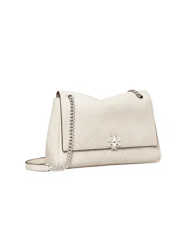 Tory Burch Women's Charlie Quilted Leather Crossbody Bag - Light Cream | Thumbnail 5
