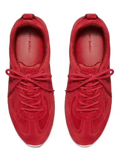 Tory Burch Women's Field Suede Low-Top Sneakers - Toucan Red - Size 9.5 | Thumbnail 3 Tory Burch Women's Field Suede Low-Top Sneakers - Toucan Red - Size 9.5 | Thumbnail 3