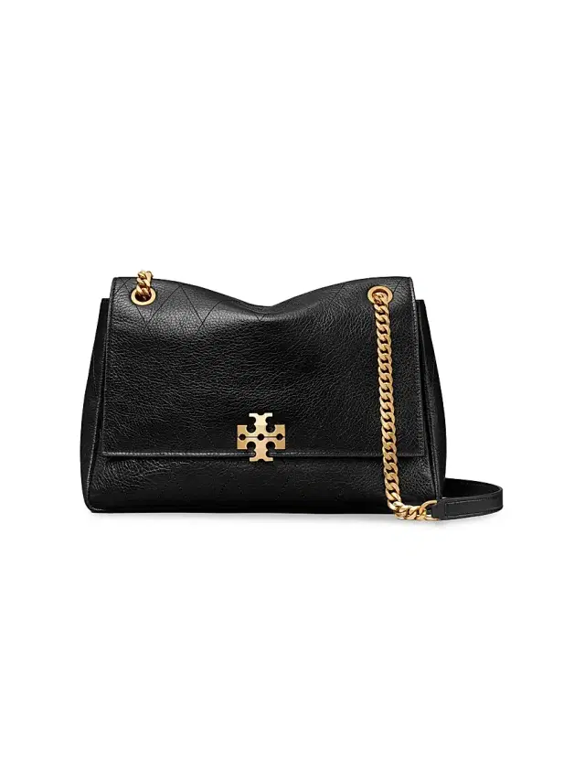 Tory Burch Women's Charlie Quilted Leather Crossbody Bag - Black