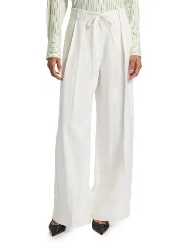 DEREK LAM 10 CROSBY Women's Archer Twill Wide-Leg Self-Belt Pants | Thumbnail 3 DEREK LAM 10 CROSBY Women's Archer Twill Wide-Leg Self-Belt Pants | Thumbnail 3