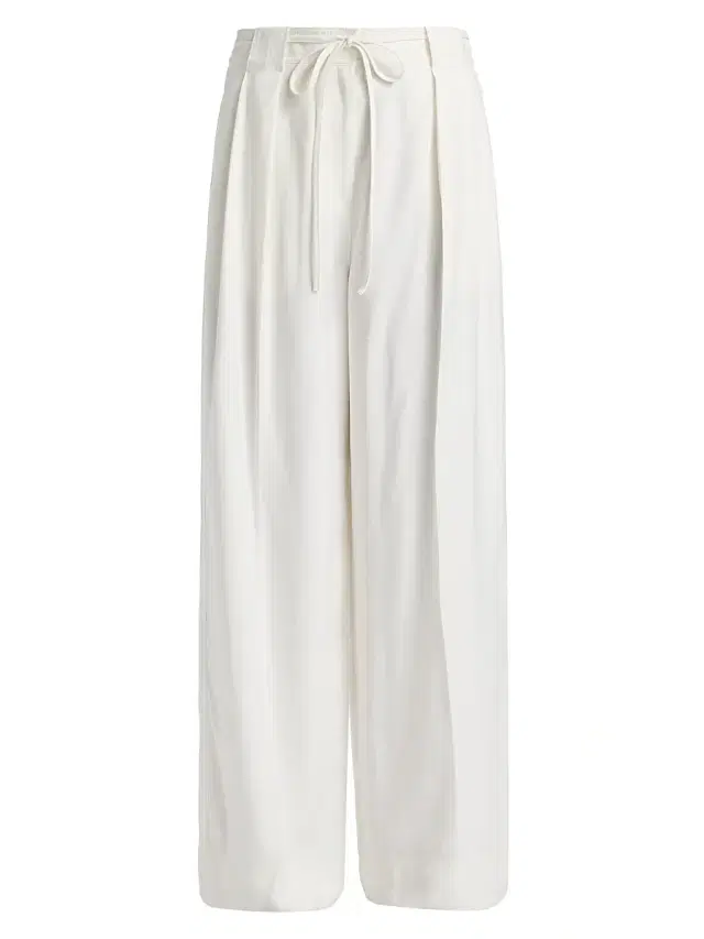 Derek Lam 10 Crosby Women's Archer Twill Wide-Leg Self-Belt Pants - Marshmallow