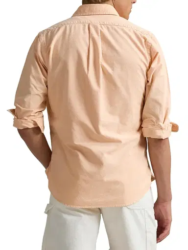 Polo Ralph Lauren Men's Classic-Fit Mineral-Dyed Oxford Shirt - Amber - Size XXL | Thumbnail 4 Polo Ralph Lauren Men's Classic-Fit Mineral-Dyed Oxford Shirt - Amber - Size XXL | Thumbnail 4
