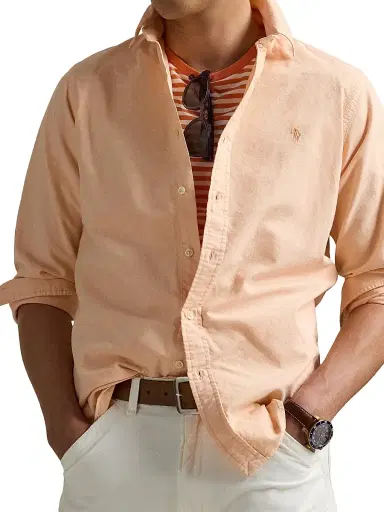 Polo Ralph Lauren Men's Classic-Fit Mineral-Dyed Oxford Shirt - Amber - Size XXL | Thumbnail 5 Polo Ralph Lauren Men's Classic-Fit Mineral-Dyed Oxford Shirt - Amber - Size XXL | Thumbnail 5