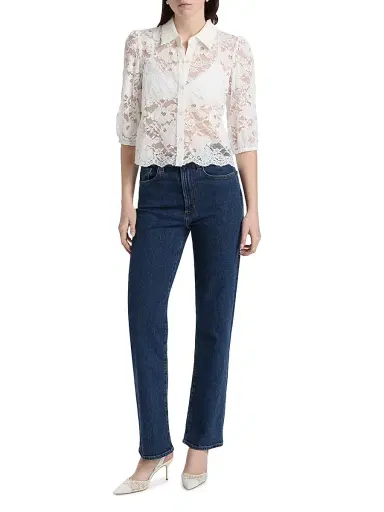 Generation Love Women's Tammy Floral Lace Shirt - White | Thumbnail 2 Generation Love Women's Tammy Floral Lace Shirt - White | Thumbnail 2