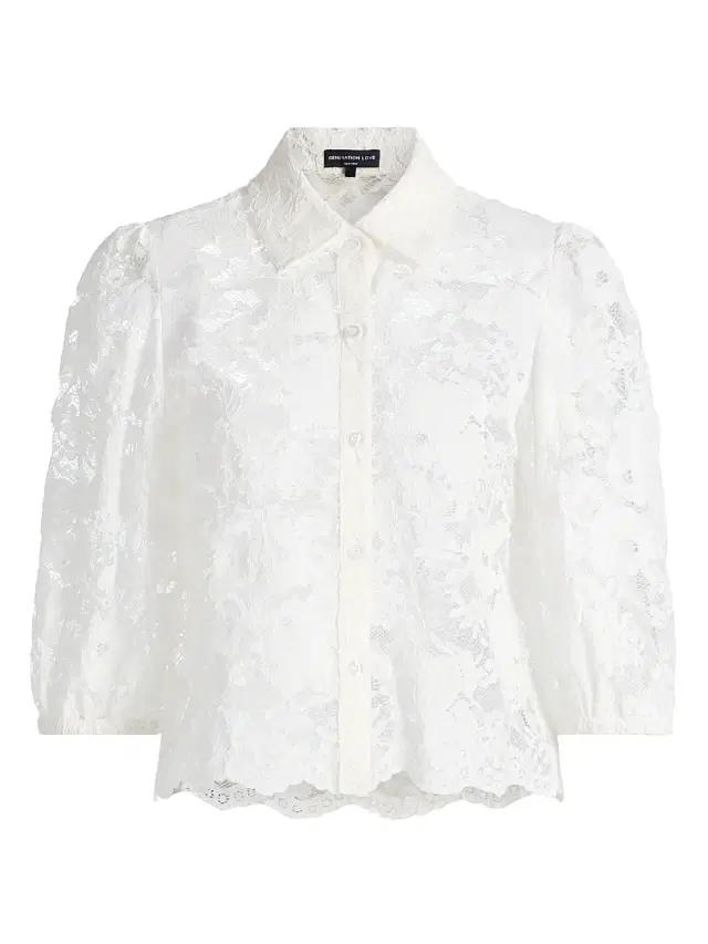 Women's Tammy Floral Lace Shirt - White