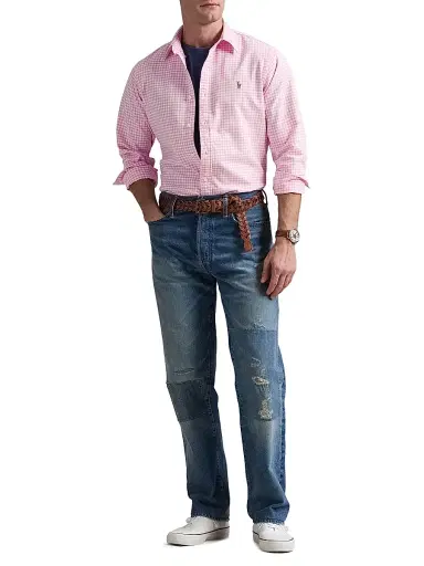 Polo Ralph Lauren Men's Logo-Embroidered Gingham Cotton Oxford Shirt | Thumbnail 2